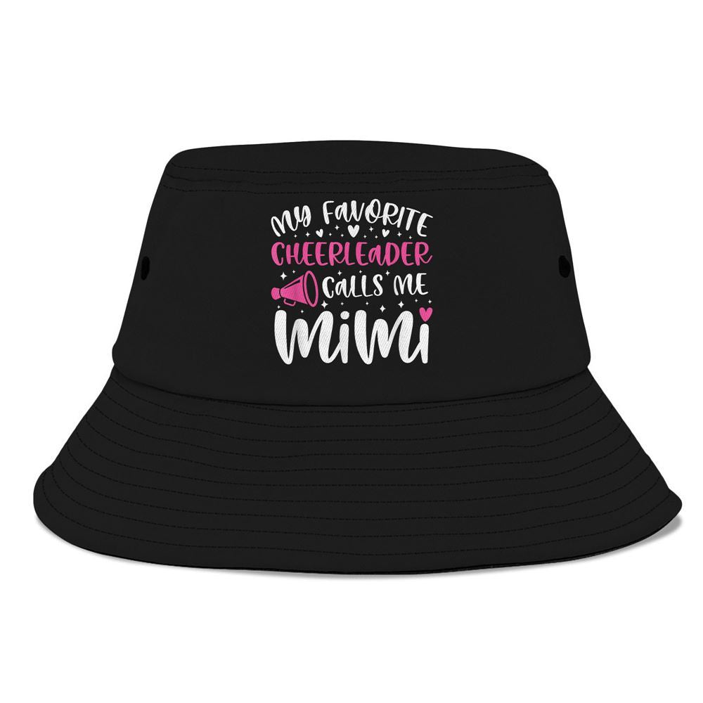 Proud Cheer Mimi Grandma Of A Cheerleader Mimi Bucket Hat, Mother's Day Bucker Hat, Mother's Day Gift, Women's Sun Hats
