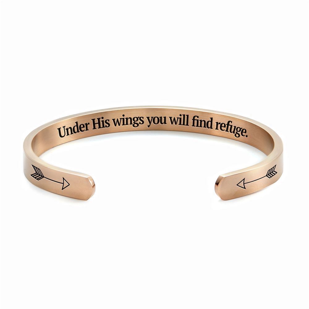 Psalm 914 Cuff Bracelet, Christian Bracelet For Women, Bible Verse Bracelet, Christian Jewelry