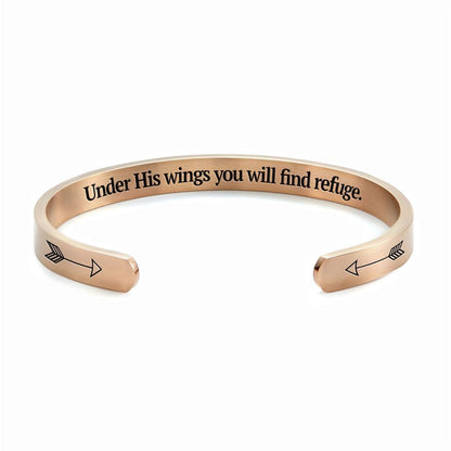 Psalm 914 Cuff Bracelet, Christian Bracelet For Women, Bible Verse Bracelet, Christian Jewelry