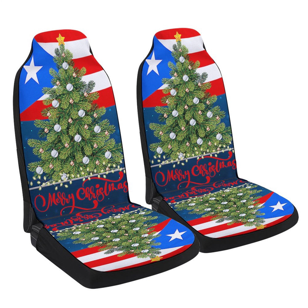 Puerto Rico Christmas Cars Seat Cover, Christmas Car Seat Covers, Car Decor Gift