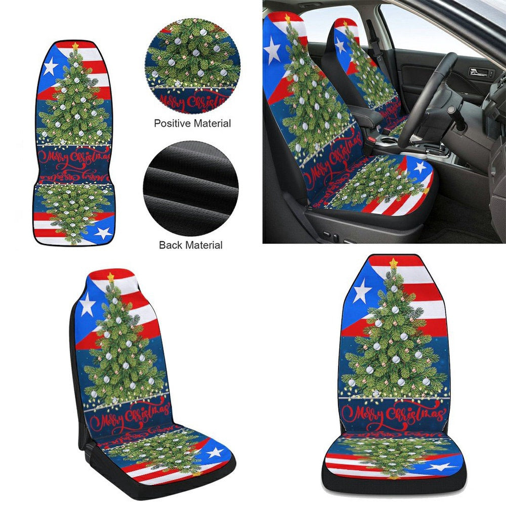 Puerto Rico Christmas Cars Seat Cover, Christmas Car Seat Covers, Car Decor Gift