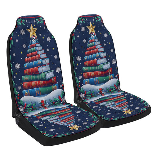 Read Book And Be Merry Christmas Cars Seat Cover, Christmas Car Seat Covers, Car Decor Gift