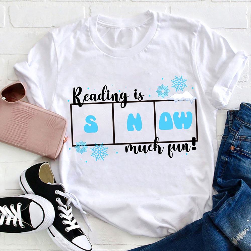 Reading Is Snow Much Fun T Shirt, Merry T Shirt, Unisex Christmas Shirts
