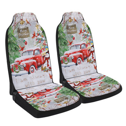 Red Truck Cardinal Christmas I Am Always With You Cars Seat Cover, Christmas Car Seat Covers, Car Decor Gift
