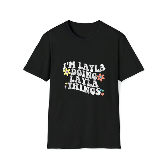 Retro Groovy Im Layla Doing Layla Things Funny Mother's Day Premium T Shirt, Mother's Day Premium T Shirt, Mother's Day Gift, Mom Shirt