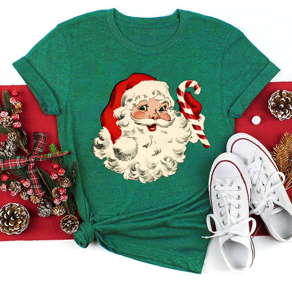 Retro Style Santa Claus T Shirt, Merry T Shirt, Unisex Christmas Shirts