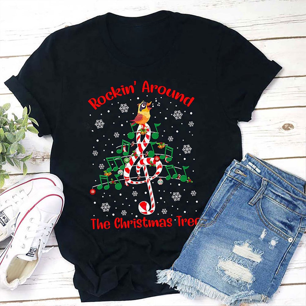 Rockin's Around The Christmas Tree T Shirt, Merry T Shirt, Unisex Christmas Shirts