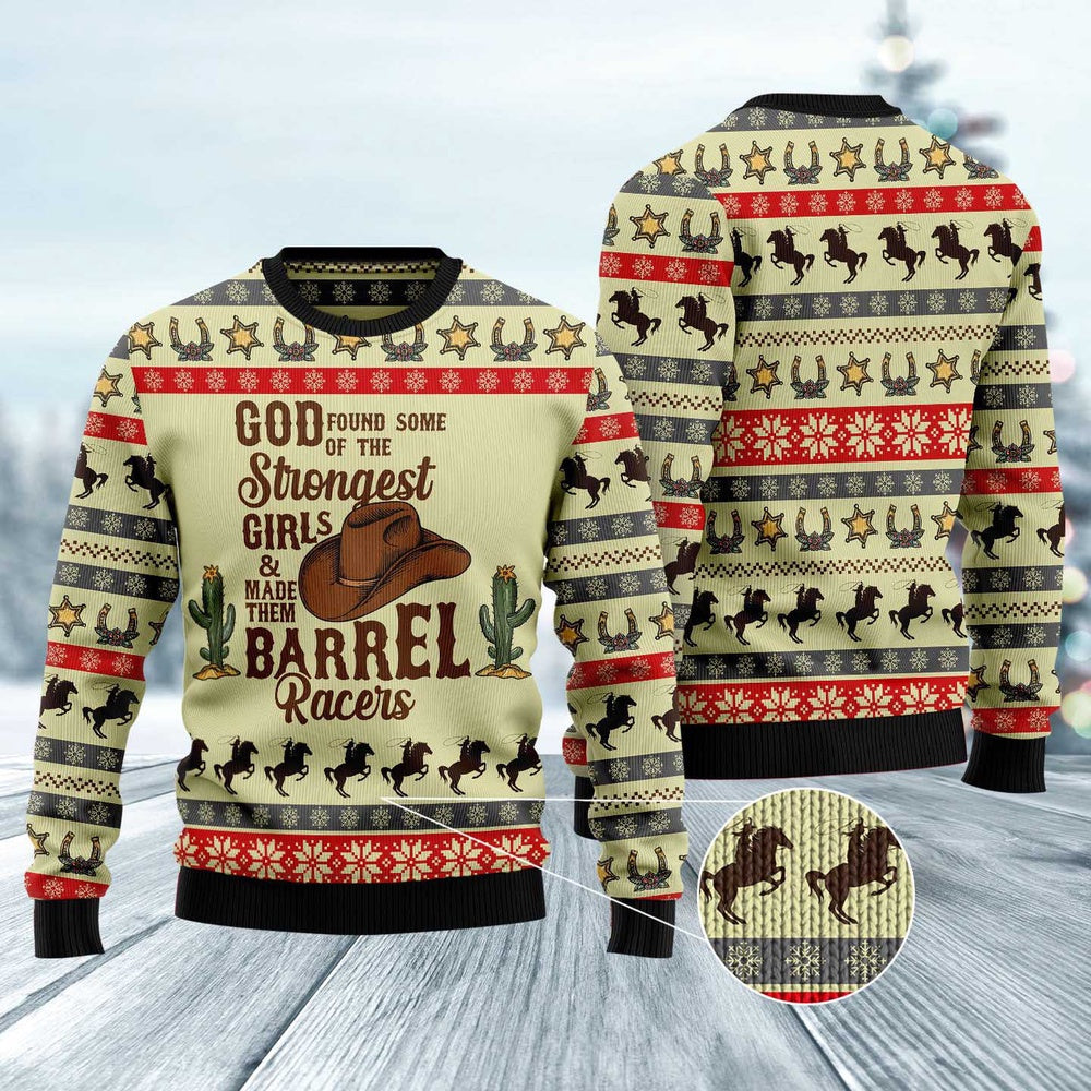 Rodeo Girl Ugly Christmas Sweater, Funny Xmas Sweater, Sweater Xmas