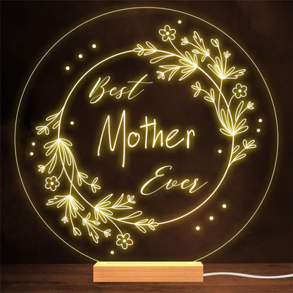 Rose Tattoo Beads Butterflies Pretty Mother's Day Gift Night Light, Mother's Day Night Lights For Bedroom