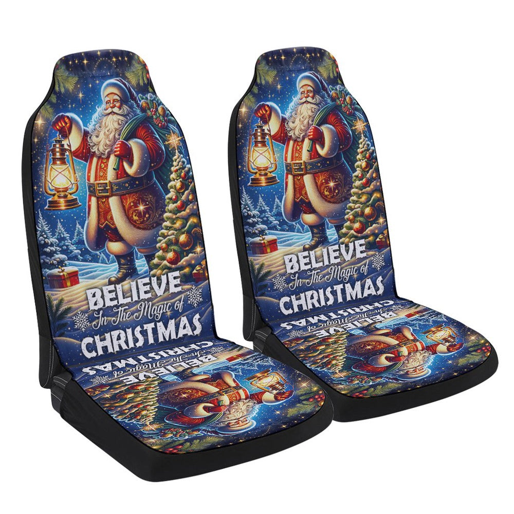Santa Claus Christmas Cars Seat Cover, Christmas Car Seat Covers, Car Decor Gift