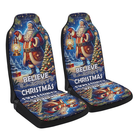 Santa Claus Christmas Cars Seat Cover, Christmas Car Seat Covers, Car Decor Gift