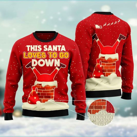 Satan Claus Ugly Christmas Sweater, Funny Xmas Sweater, Sweater Xmas
