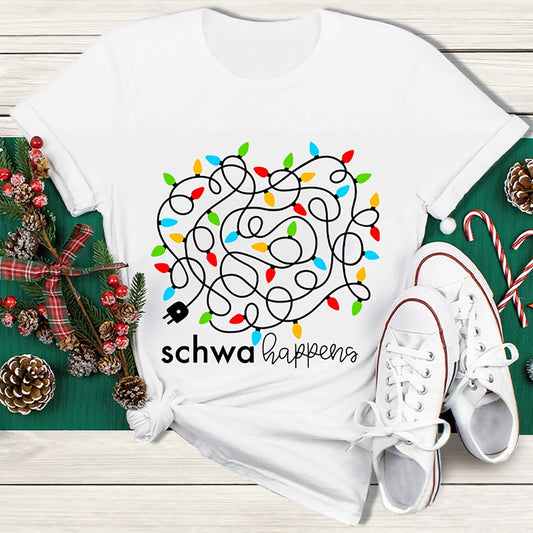 Schwa Happens T Shirt, Merry T Shirt, Unisex Christmas Shirts