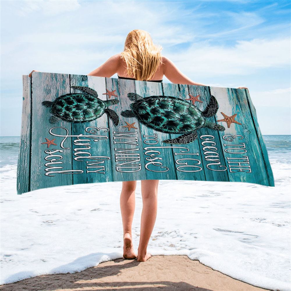 Sea Turtle Starfish Everyday Is A New Beginning Beach Towel - Christian Beach Towel - Gift For Turle Lover