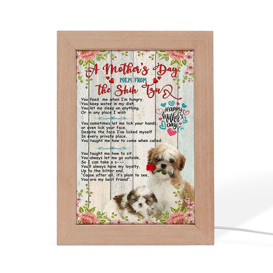 Shih Tzu Dog A Frame Lamp, Mother's Day Night Light, Best Mom Ever, Gift For Mom