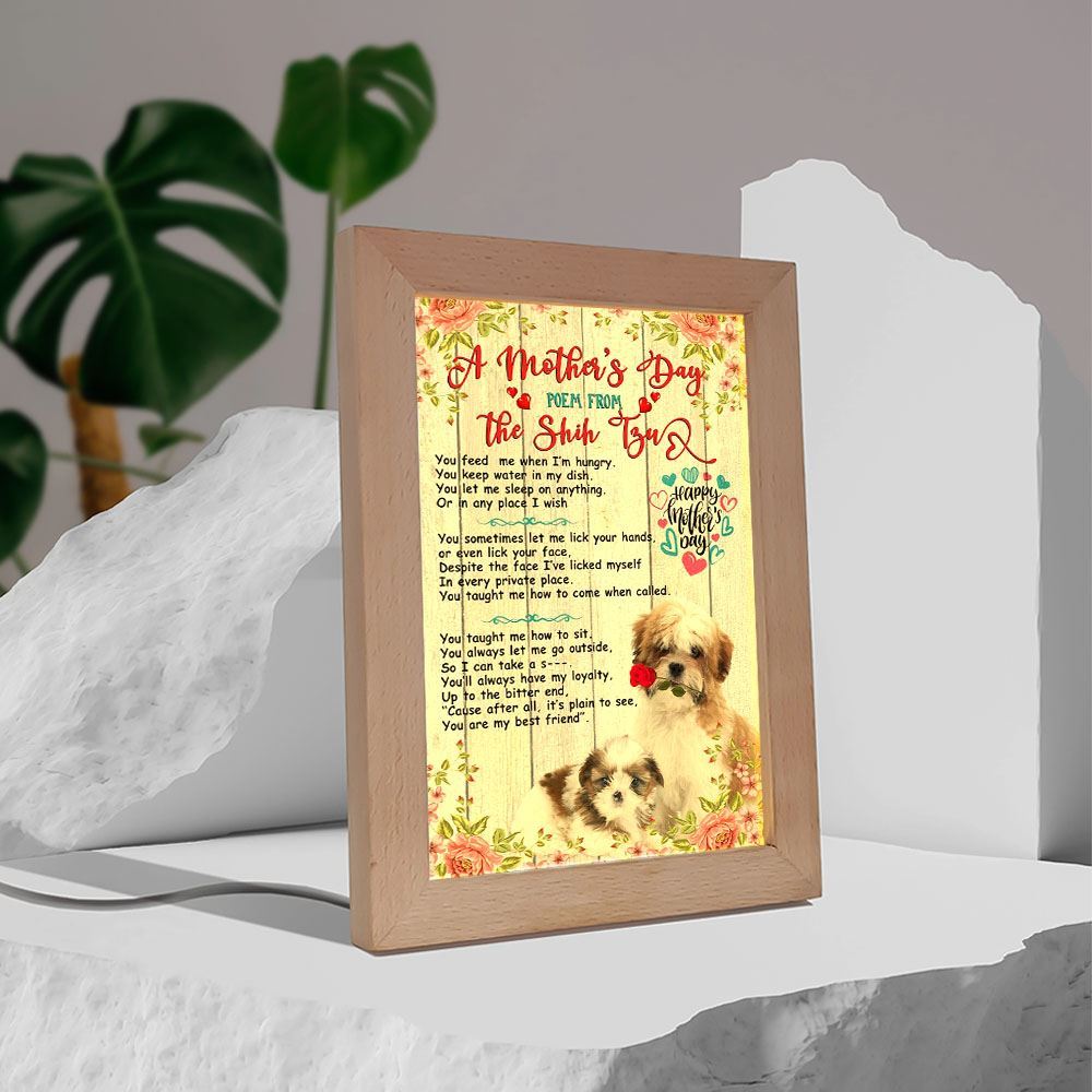 Shih Tzu Dog A Frame Lamp, Mother's Day Night Light, Best Mom Ever, Gift For Mom