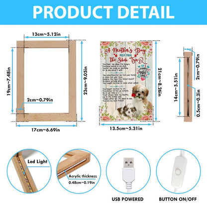 Shih Tzu Dog A Frame Lamp, Mother's Day Night Light, Best Mom Ever, Gift For Mom