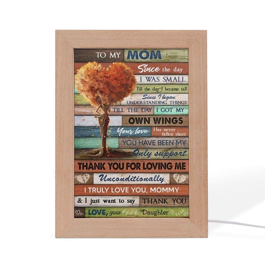 Since The Day I Was Small Mother's Day Frame Lamp, Mother's Day Night Light, Best Mom Ever, Gift For Mom