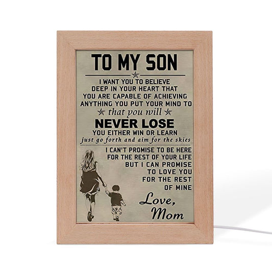 Skitongifts Frame Lamp No Frame, Mother's Day Night Light, Best Mom Ever, Gift For Mom