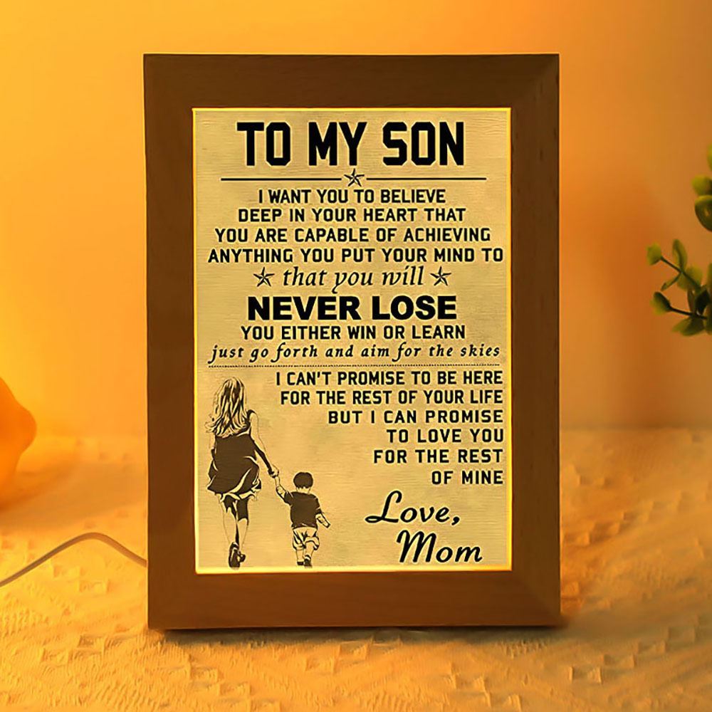 Skitongifts Frame Lamp No Frame, Mother's Day Night Light, Best Mom Ever, Gift For Mom