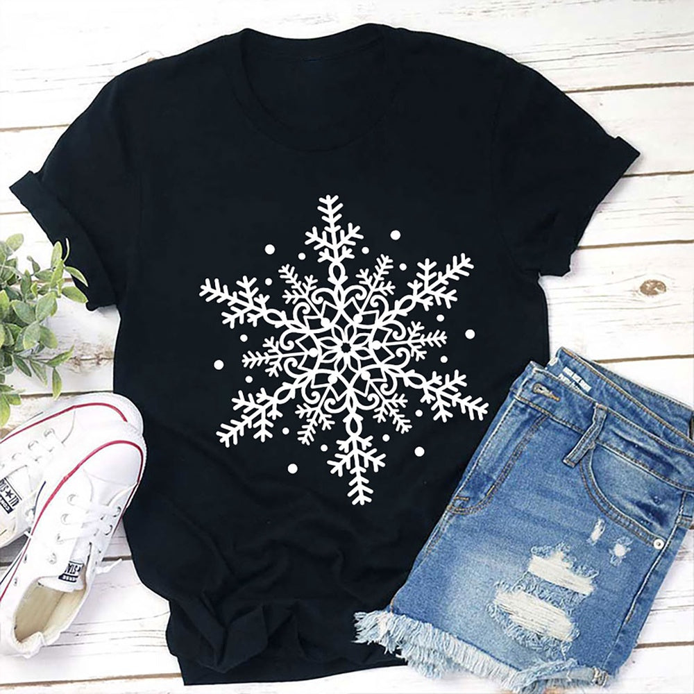 Snowflake T Shirt, Merry T Shirt, Unisex Christmas Shirts