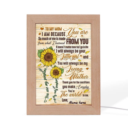 So Much Of Me Learned From You To Mom Frame Lamp, Mother's Day Night Light, Best Mom Ever, Gift For Mom