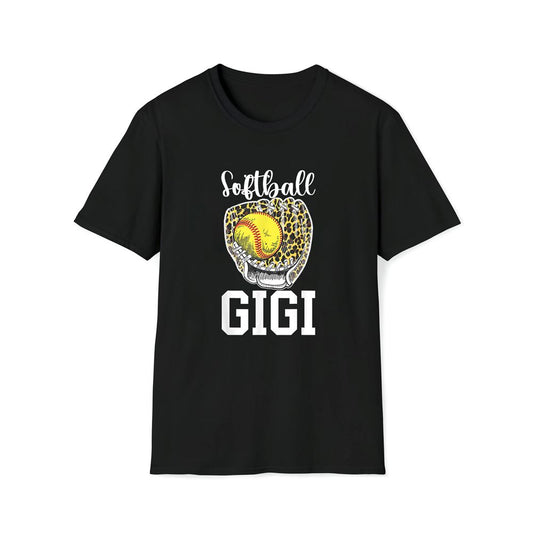 Softball Gigi Grandma Leopard Gigi Of A Softball Player Premium T Shirt, Mother's Day Premium T Shirt, Mother's Day Gift, Mom Shirt