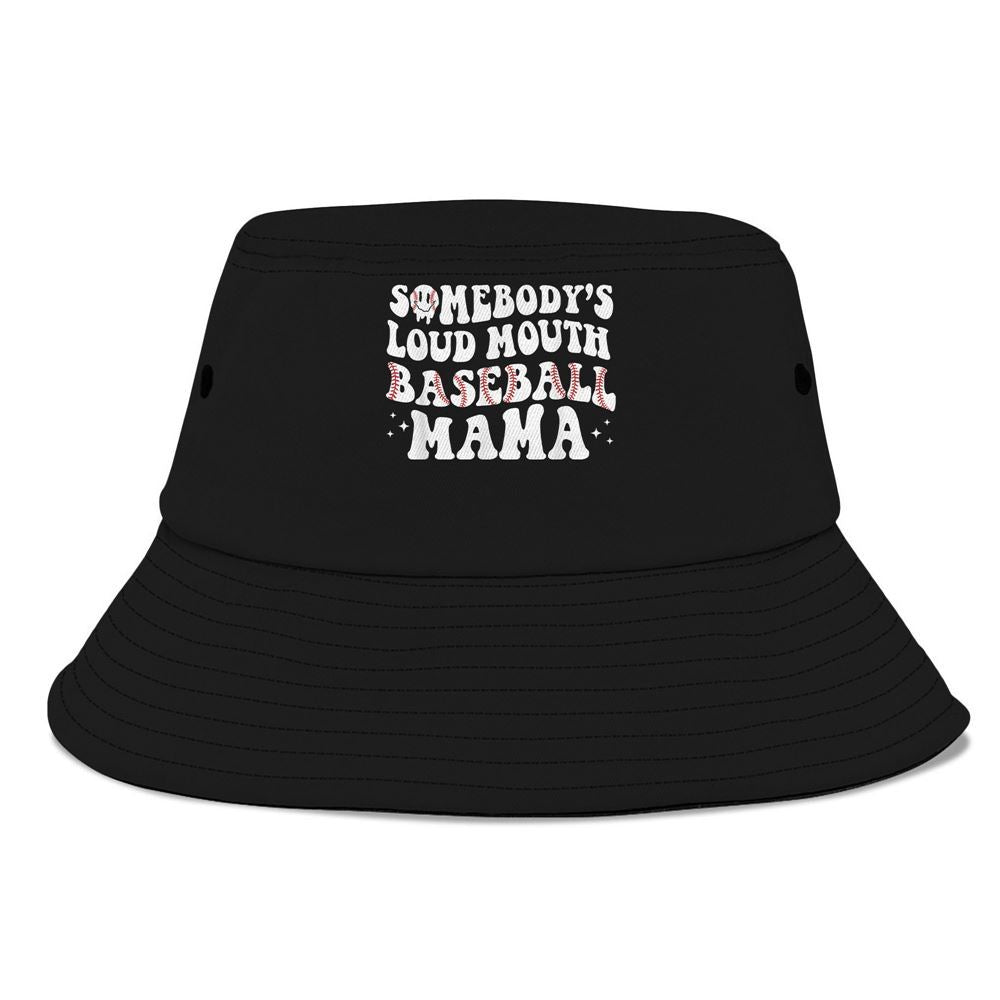 Somebodys Loud Mouth Baseball Mama Mom Life Bucket Hat, Mother's Day Bucker Hat, Mother's Day Gift, Women's Sun Hats