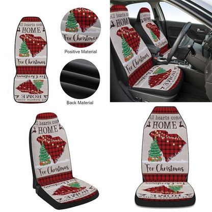 South Carolina Christmas All Hearts Come Home For Christmas Cars Seat Cover, Christmas Car Seat Covers, Car Decor Gift