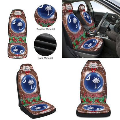 South Carolina Christmas Cars Seat Cover, Christmas Car Seat Covers, Car Decor Gift