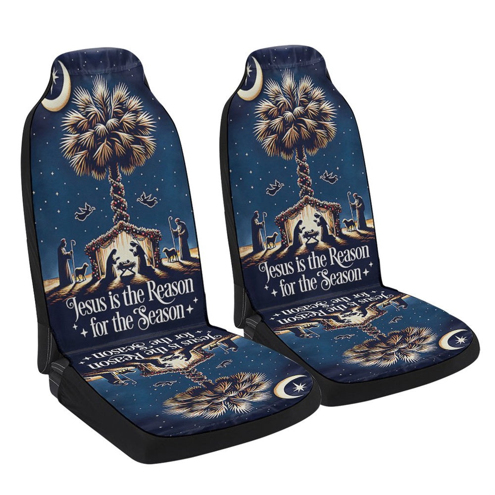 South Carolina Christmas Nativity Cars Seat Cover, Christmas Car Seat Covers, Car Decor Gift