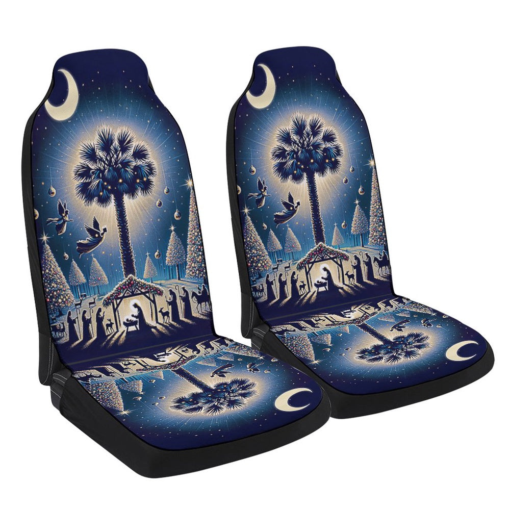 South Carolina Christmas Nativity Child Is Born Cars Seat Cover, Christmas Car Seat Covers, Car Decor Gift