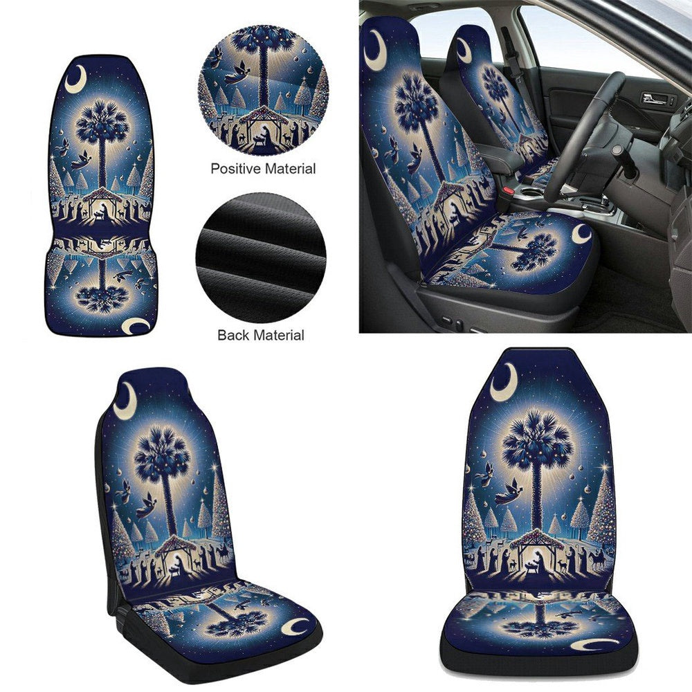South Carolina Christmas Nativity Child Is Born Cars Seat Cover, Christmas Car Seat Covers, Car Decor Gift