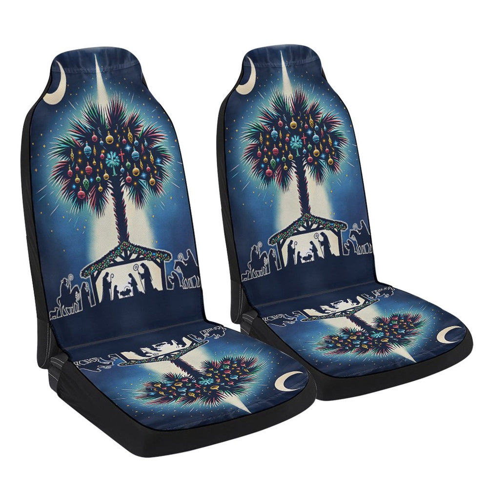 South Carolina Christmas Nativity Of Jesus Cars Seat Cover, Christmas Car Seat Covers, Car Decor Gift