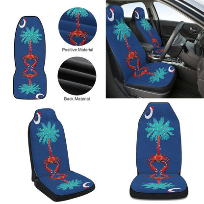 South Carolina Christmas Palm Tree South Carolina Crab Santa Cars Seat Cover, Christmas Car Seat Covers, Car Decor Gift