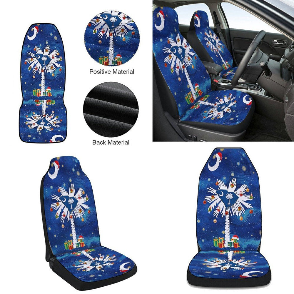 South Carolina Christmas Strry Night Cars Seat Cover, Christmas Car Seat Covers, Car Decor Gift