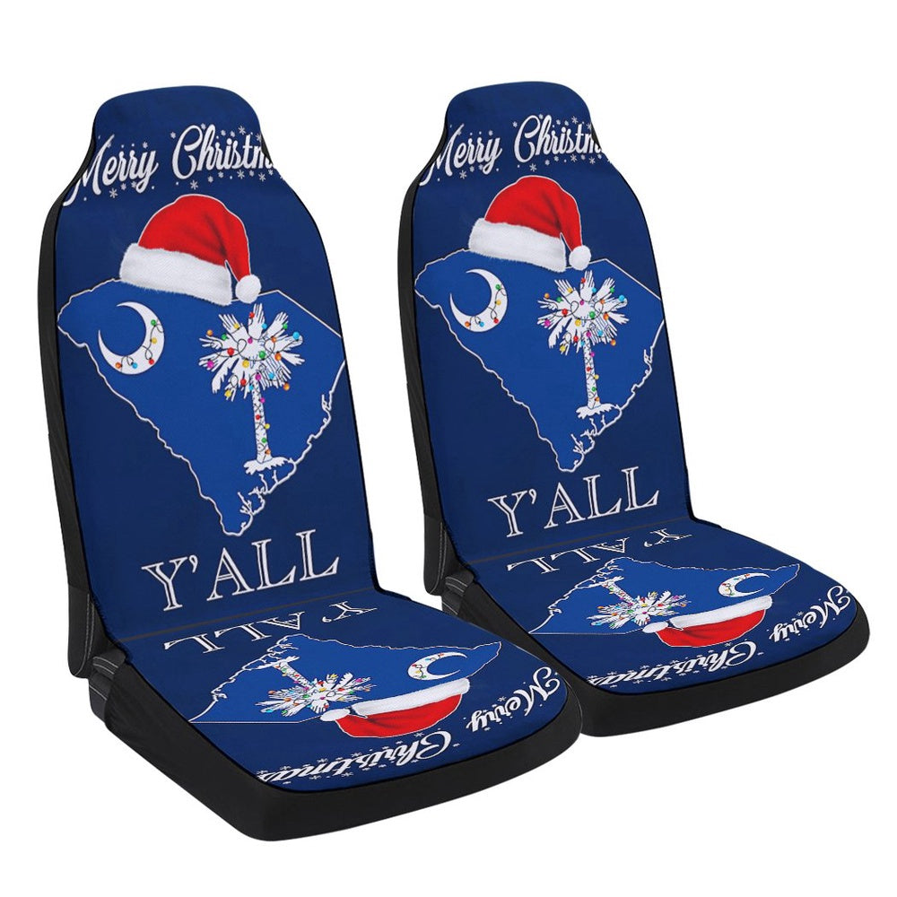 South Carolina Merry Christmas Cars Seat Cover, Christmas Car Seat Covers, Car Decor Gift