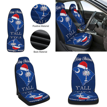 South Carolina Merry Christmas Cars Seat Cover, Christmas Car Seat Covers, Car Decor Gift