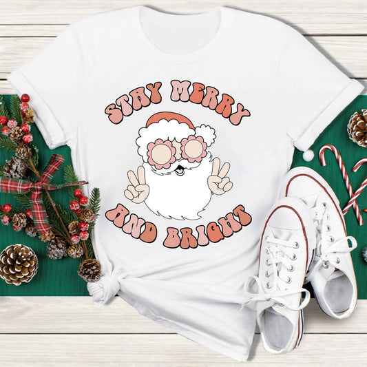 Stay Merry And Bright T Shirt, Merry T Shirt, Unisex Christmas Shirts