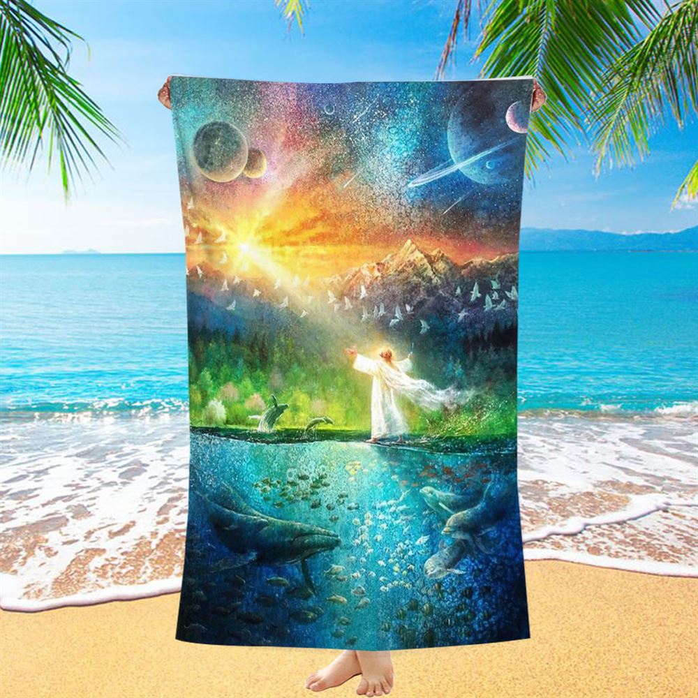 Symphony Of Praise Jesus Beach Towel - Jesus Christ Beach Towel - Christian Beach Towel
