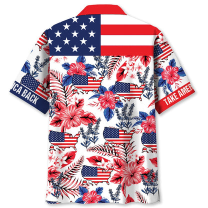 Take America Back Hawaiian Shirt, Funny Hawaiian Shirt, Usa Hawaiian Shirt, Vintage Hawaiian Shirts
