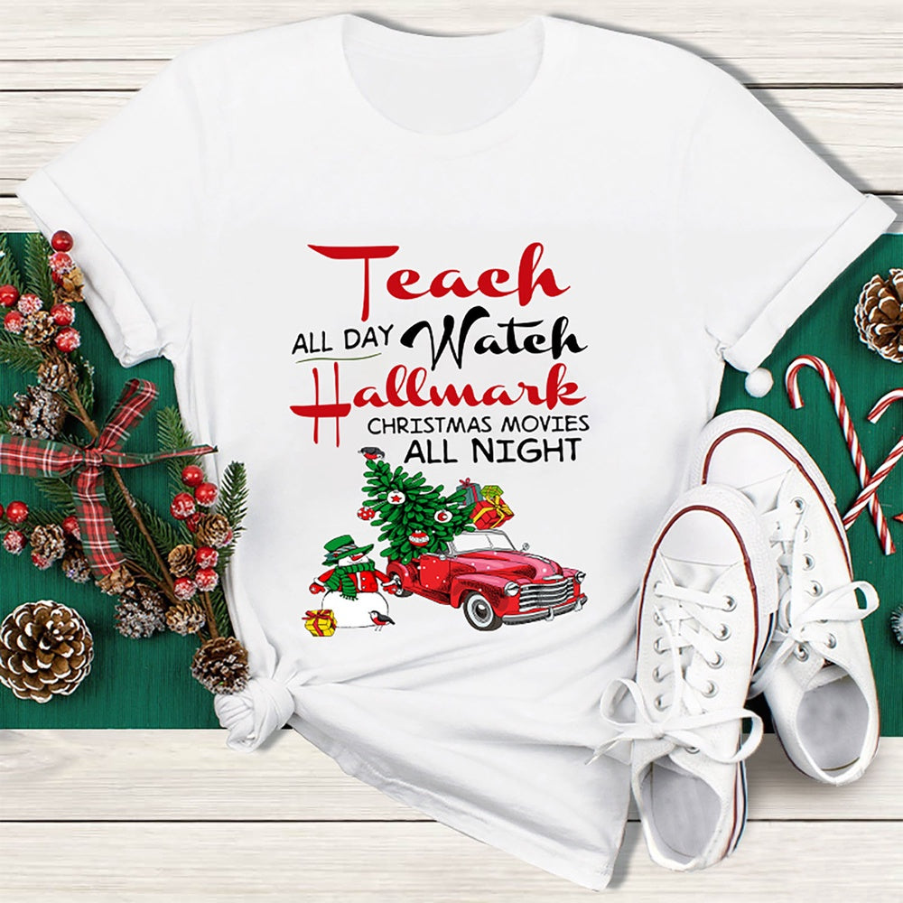 Teach All Day T Shirt, Merry T Shirt, Unisex Christmas Shirts