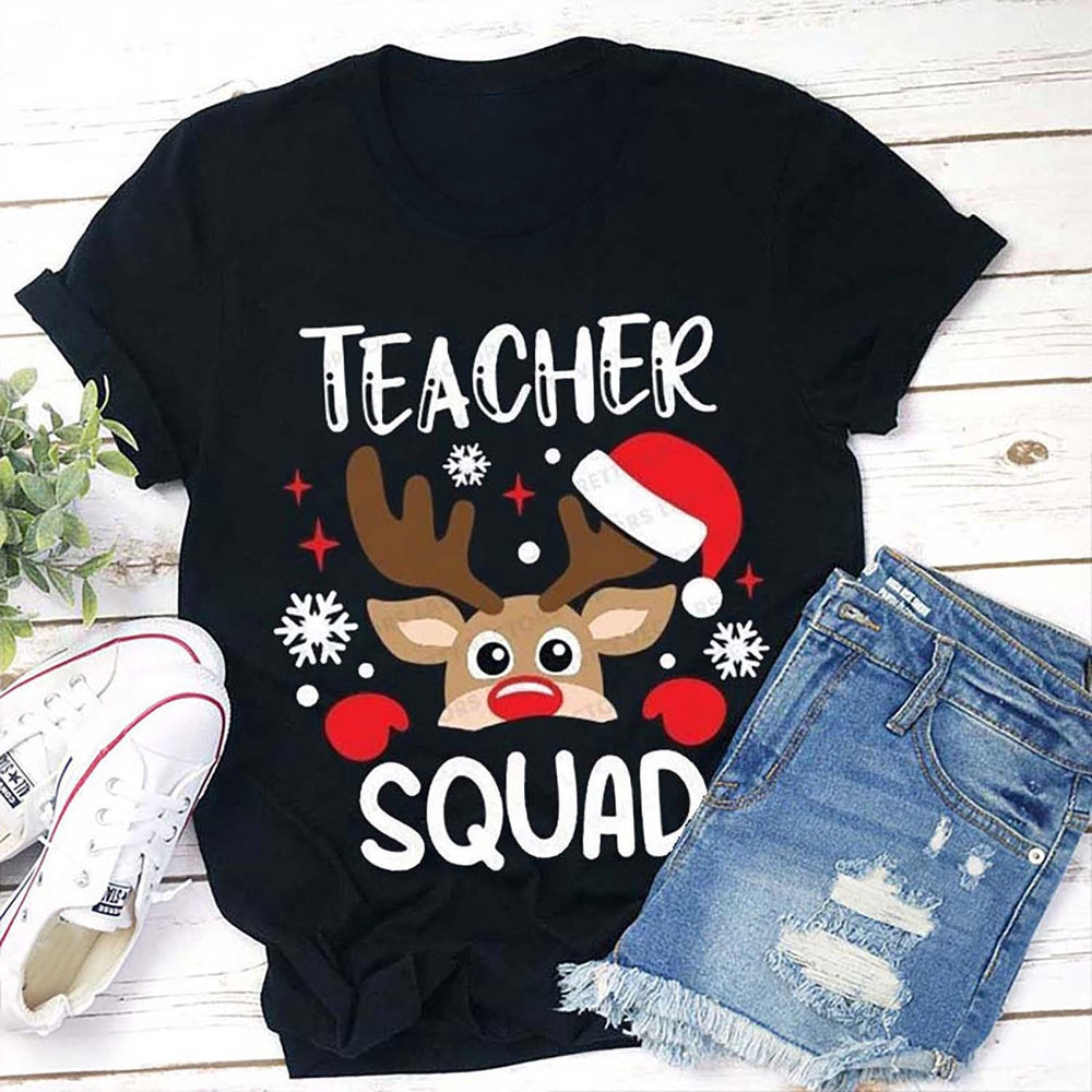 Teacher Squad T Shirt, Merry T Shirt, Unisex Christmas Shirts