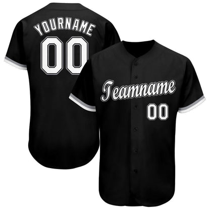 Team Jerseys Baseball, Custom Black White Gray Baseball Jersey, Logo Baseball Jersey