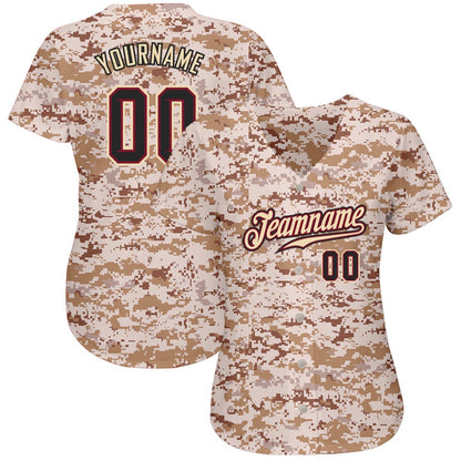 Team Jerseys Baseball, Custom Camo Black Crimson Authentic Salute To Service Baseball Jersey, Logo Baseball Jersey