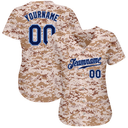 Team Jerseys Baseball, Custom Camo Navy Powder Blue Authentic Salute To Service Baseball Jersey, Logo Baseball Jersey