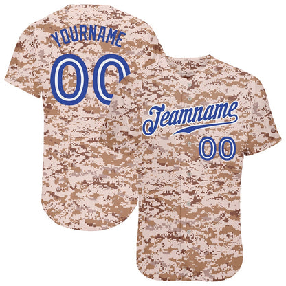 Team Jerseys Baseball, Custom Camo Royal White Authentic Salute To Service Baseball Jersey, Logo Baseball Jersey