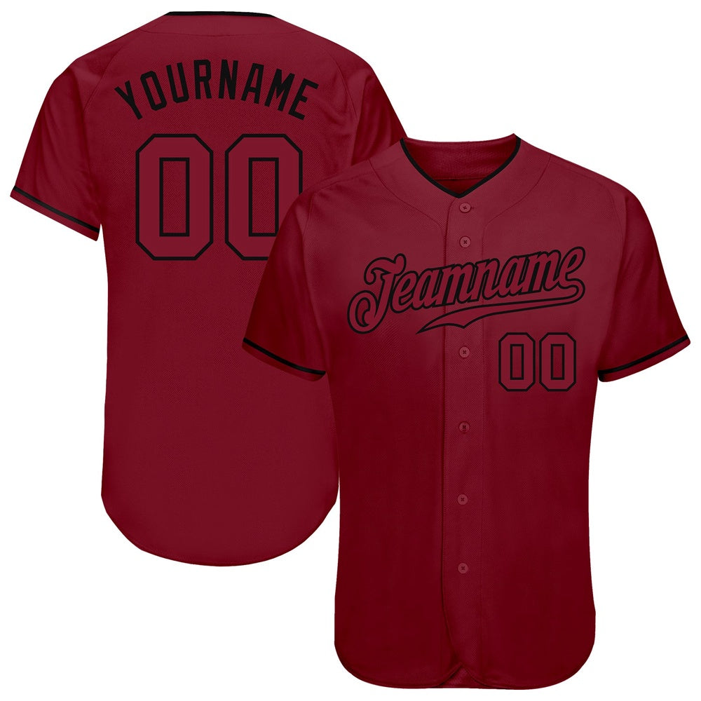 Team Jerseys Baseball, Custom Crimson Crimson Black Authentic Baseball Jersey, Logo Baseball Jersey