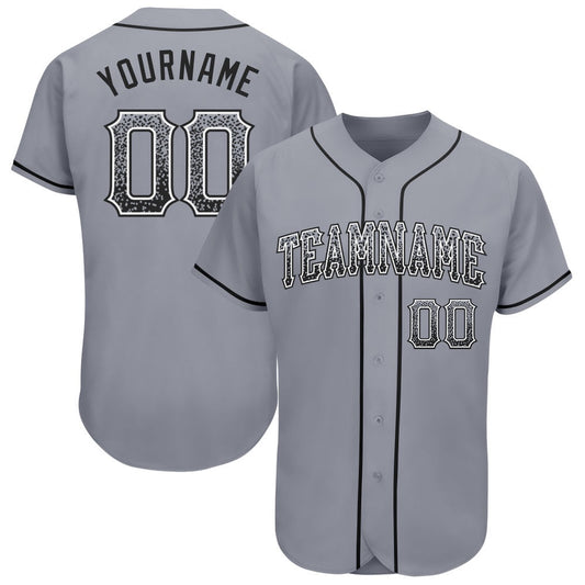 Team Jerseys Baseball, Custom Gray Black White Authentic Drift Fashion Baseball Jersey, Logo Baseball Jersey
