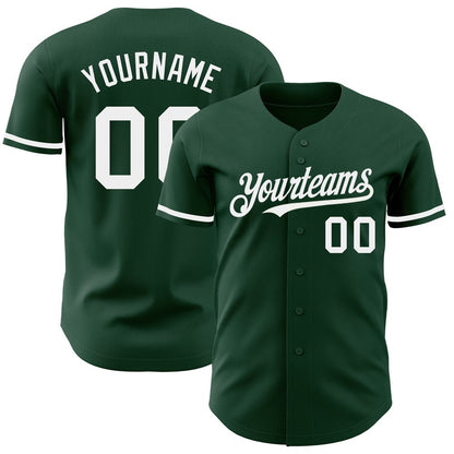 Team Jerseys Baseball, Custom Green White Authentic Baseball Jersey, Logo Baseball Jersey